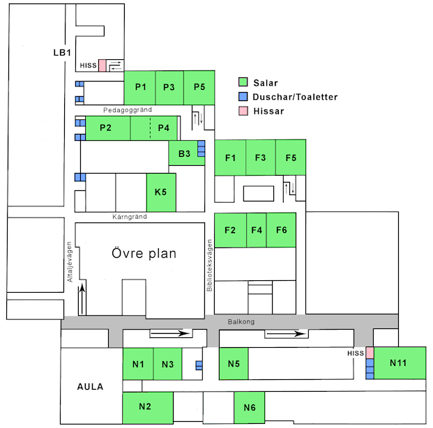 Karta Övre plan